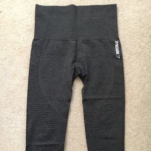 gray Gymshark highwasted cropped legging